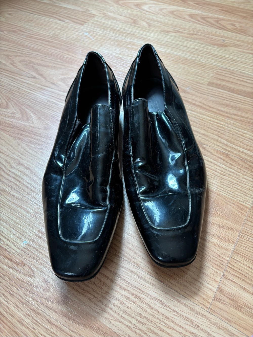 Bottega Veneta Black Patent Slip-On Dress Loafers